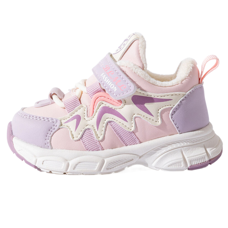 

Нескользящие теплые низкие туфли для малышей. Для младенцев и малышей. Bradmiller, розовый