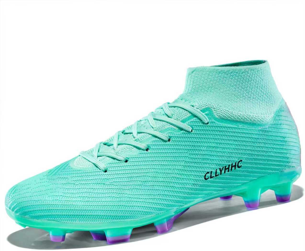 

Футбольные бутсы NISOCY для мужчин, женские футбольные кроссовки, высокие, для молодежи, для улицы и зала, спортивные тренировочные кроссовки для взрослых, зеленый