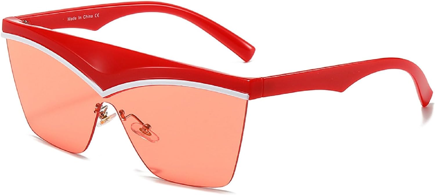 

Модные винтажные большие квадратные солнцезащитные очки в полуободковой оправе с защитой от УФ-излучения UV400 для женщин и мужчин. Стильные солнцезащитные очки N45 mincl, Red