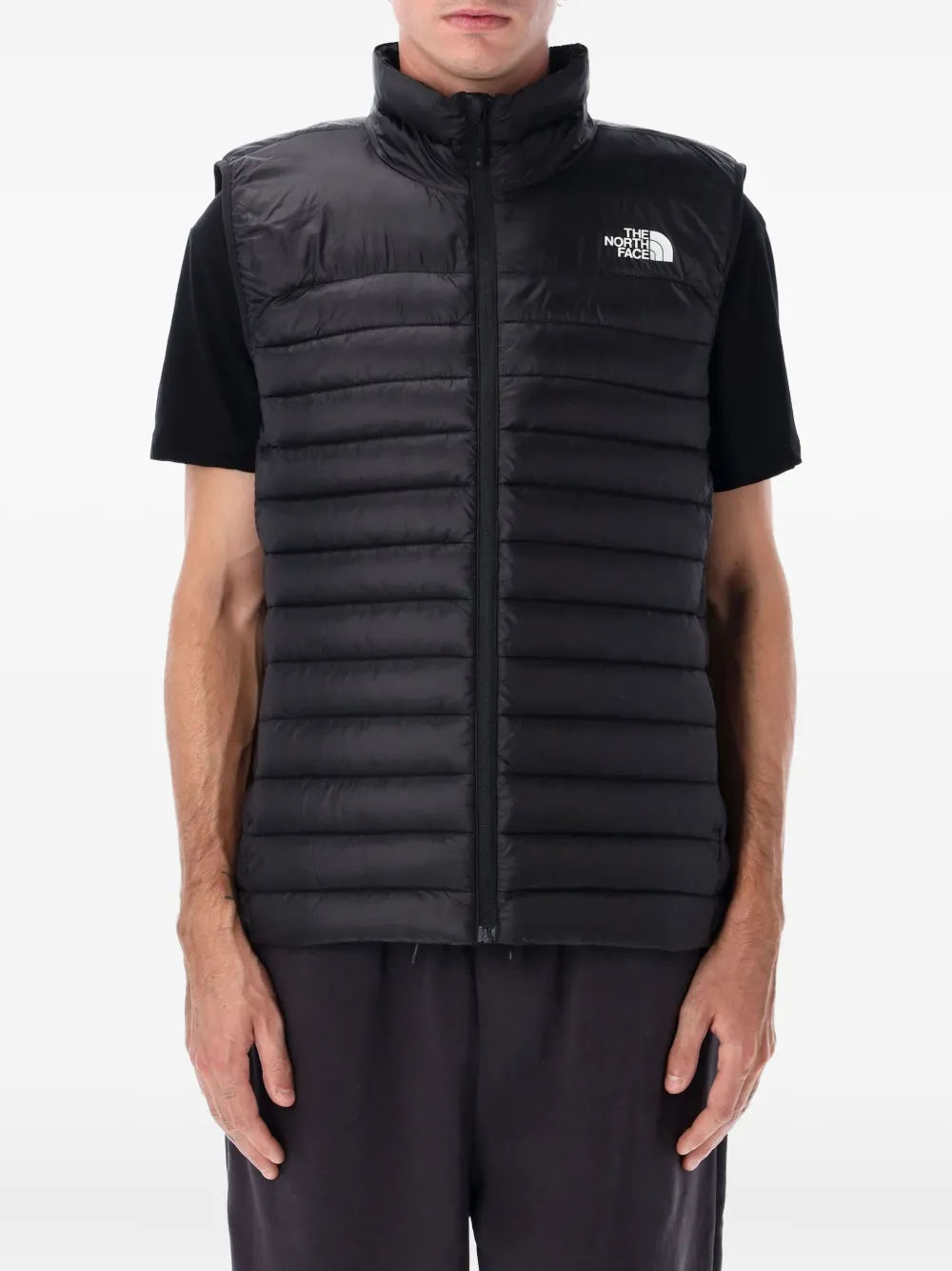 

Стеганый жилет с высоким воротником The North Face, черный