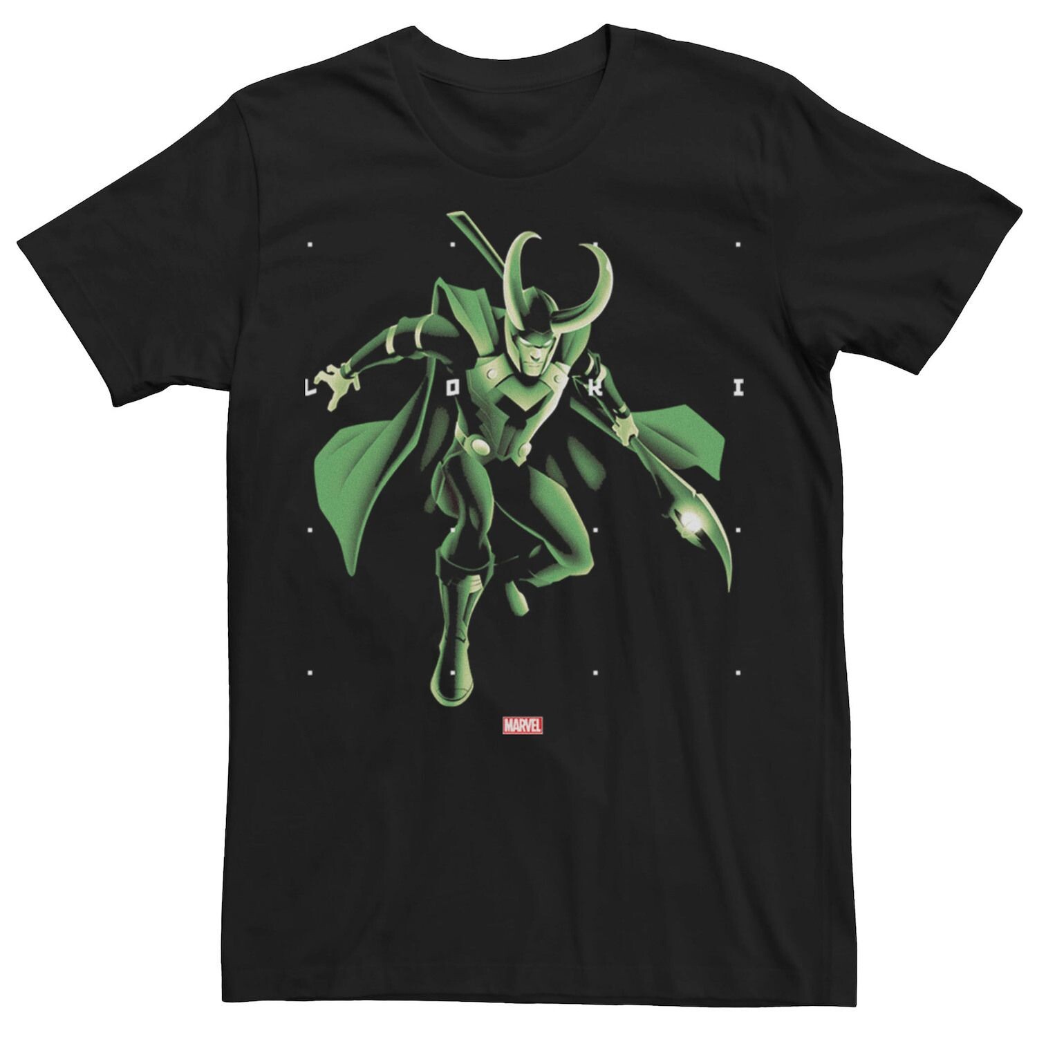 

Мужская футболка Loki Halftone Word Stack с портретом Marvel