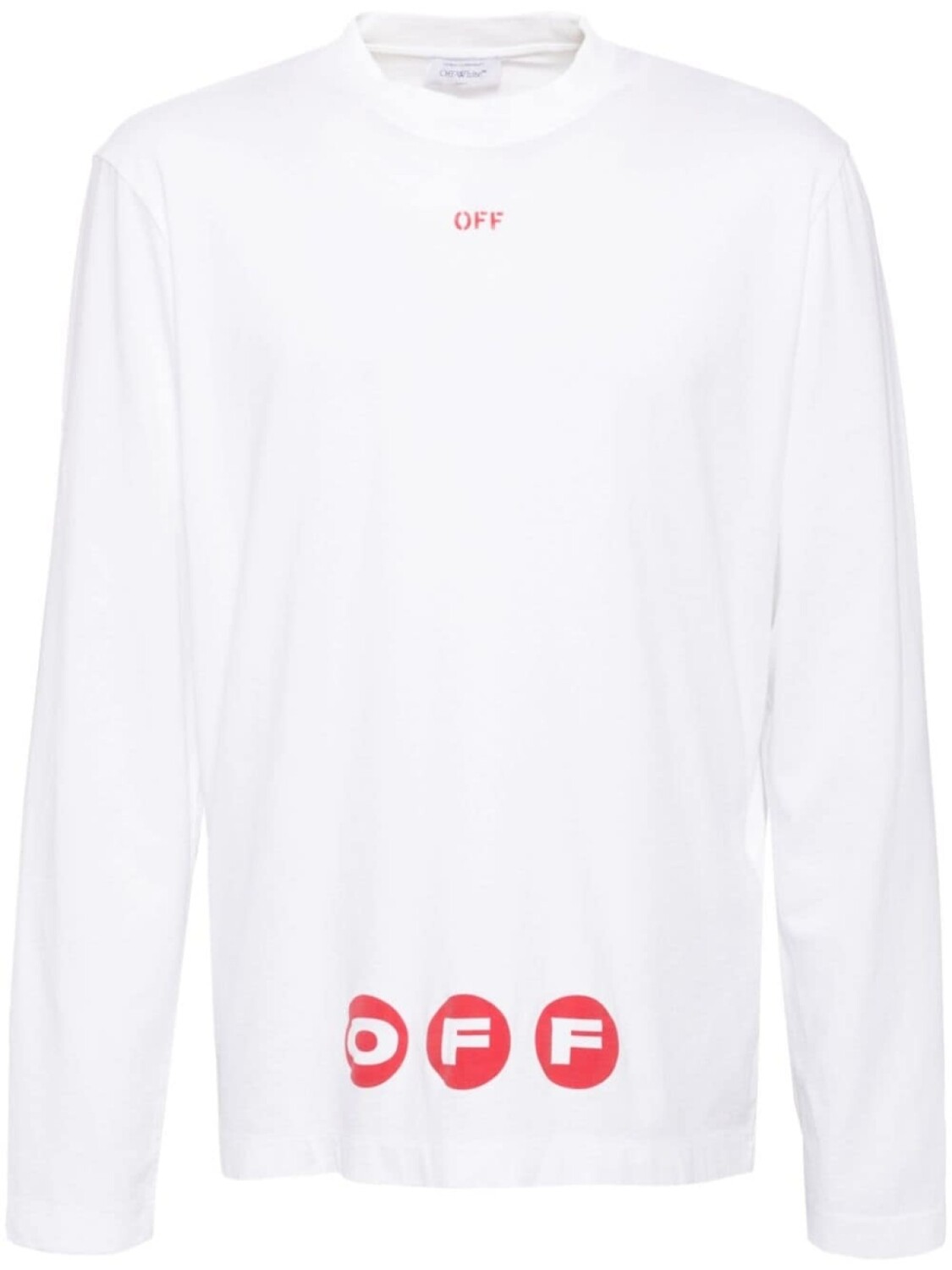 

Off-White лонгслив с логотипом, белый