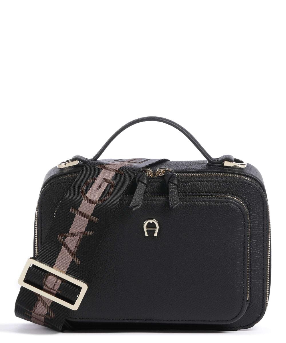 

Сумка на плечо Zita из зерненой коровьей кожи Aigner, черный