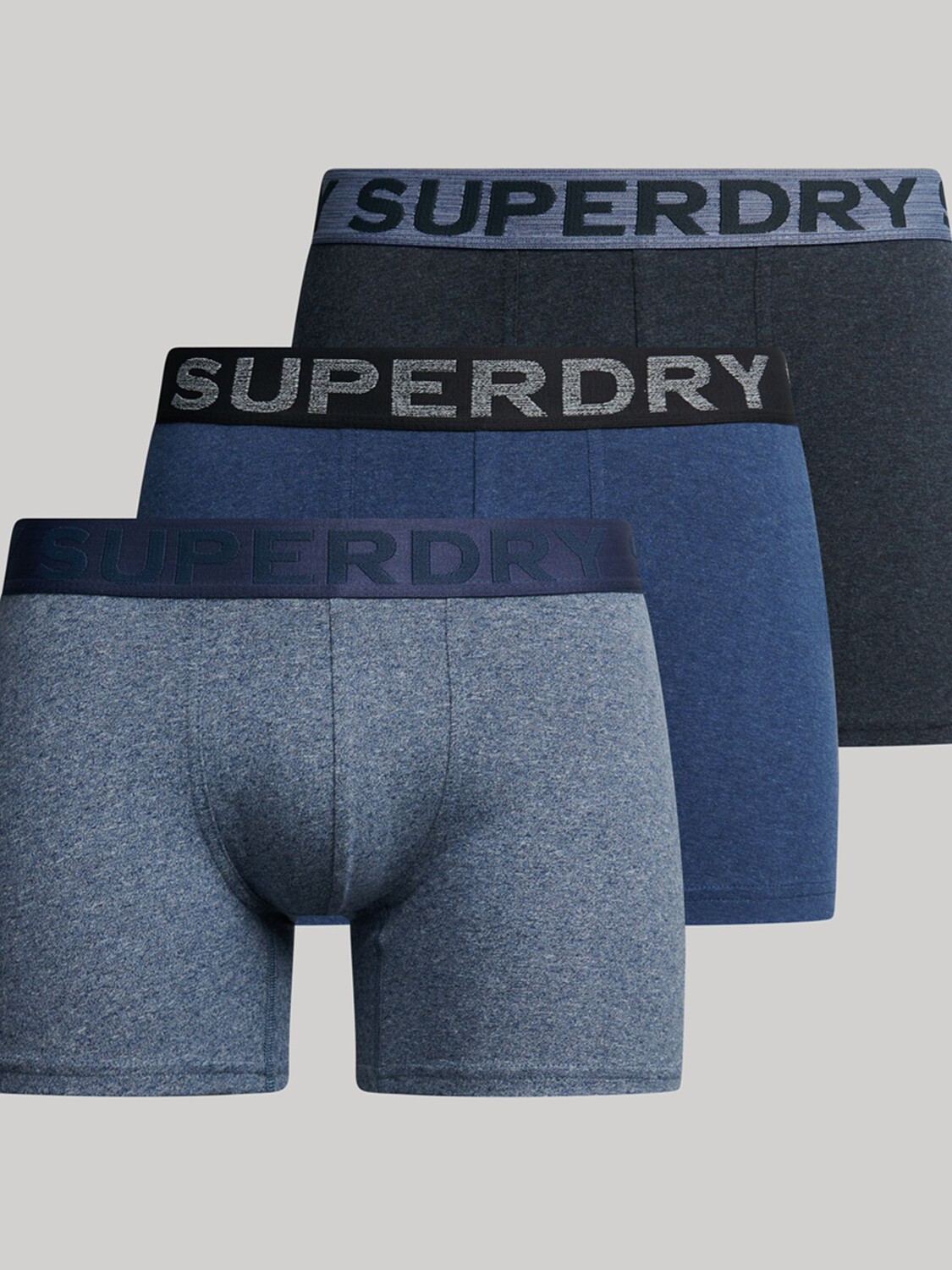 

Боксеры из смеси органического хлопка Superdry, бэй блю марл