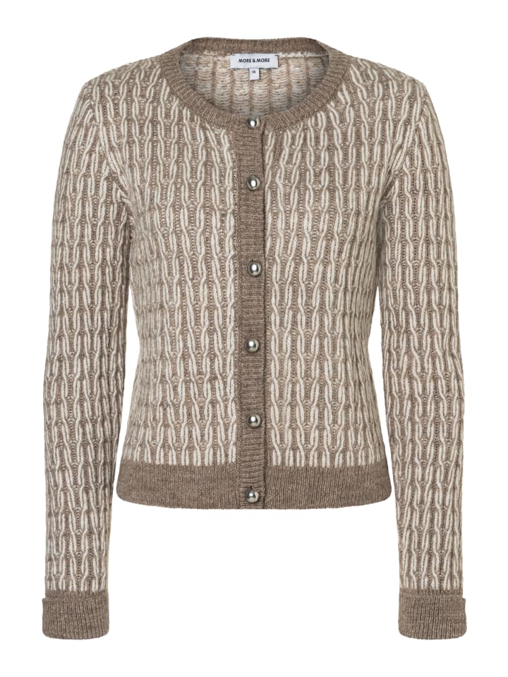 

мягкий, узорчатый кардиган с косовой структурой More & More