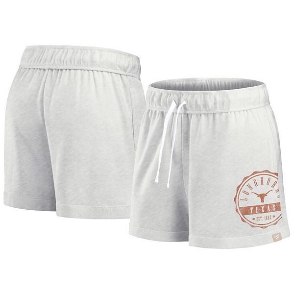 

Женские шорты Fanatics Oatmeal Texas Longhorns Win Badge Fanatics Brands - White Label