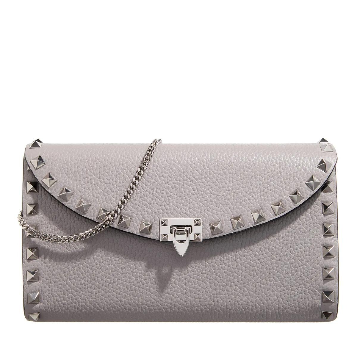 

Кошелек с ремешком rockstud dove Valentino Garavani, серый