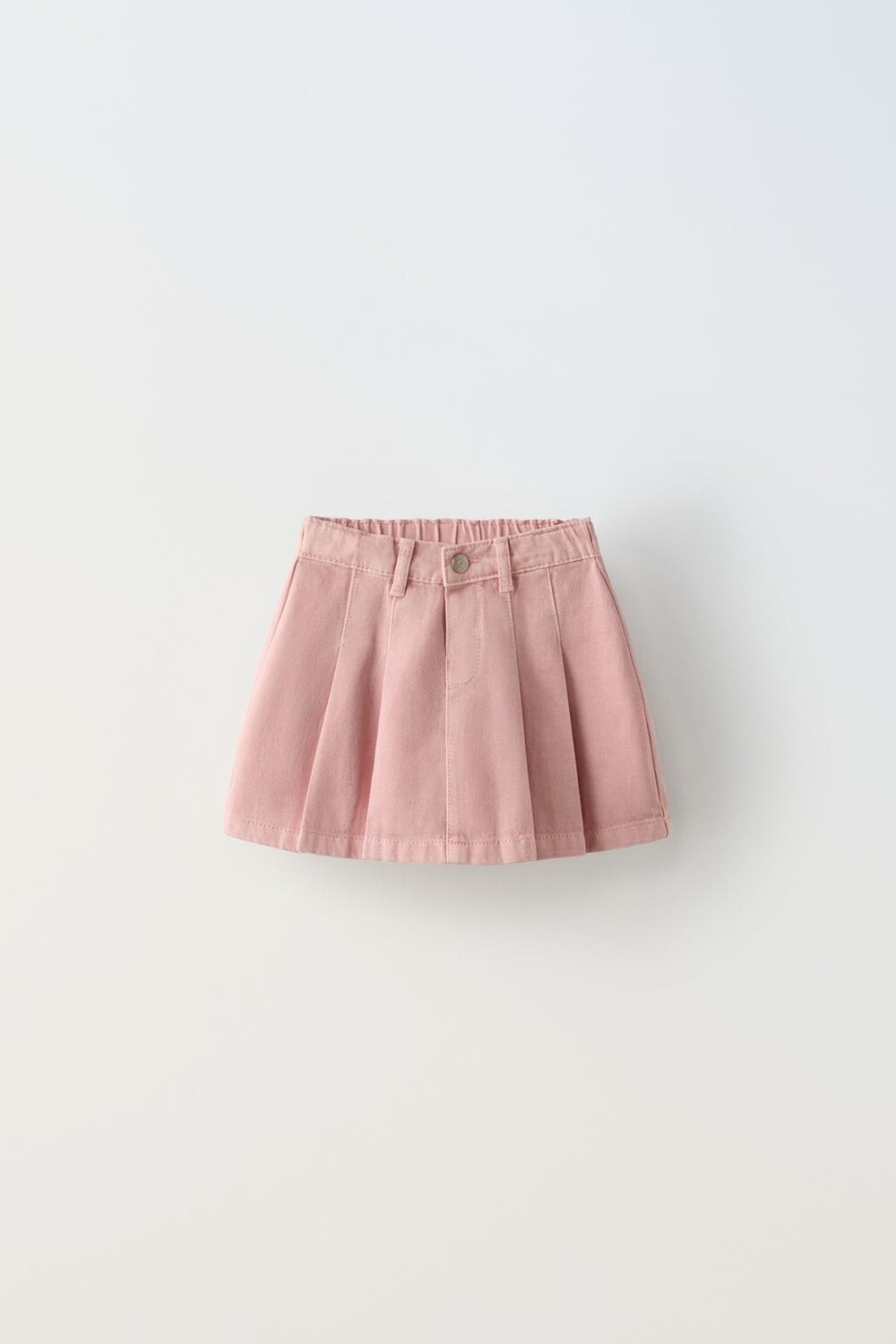 

Юбка из твила с коробчатыми складками ZARA, розовый