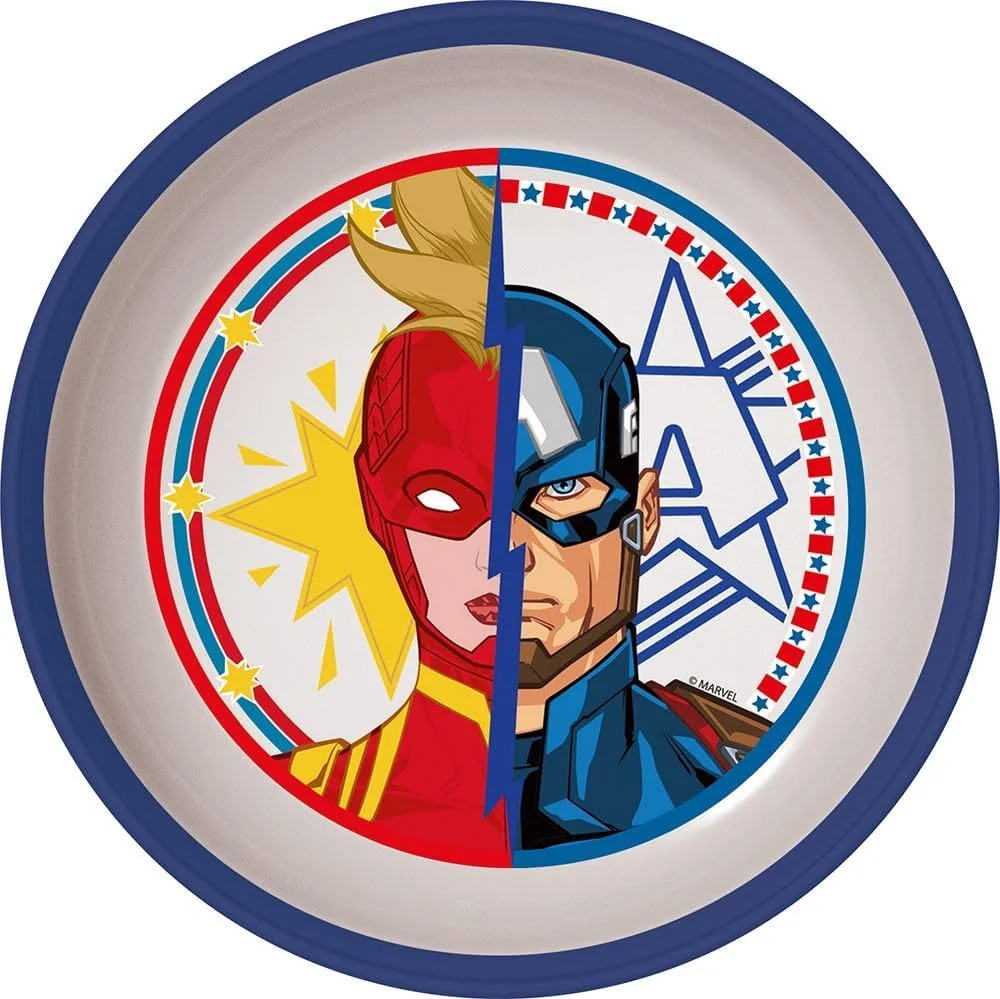 TataWay in viaggio si cresce Marvel Avengers Captain America Captain Marvel Blue White пластиковая миска с противоскользящим основанием Stor