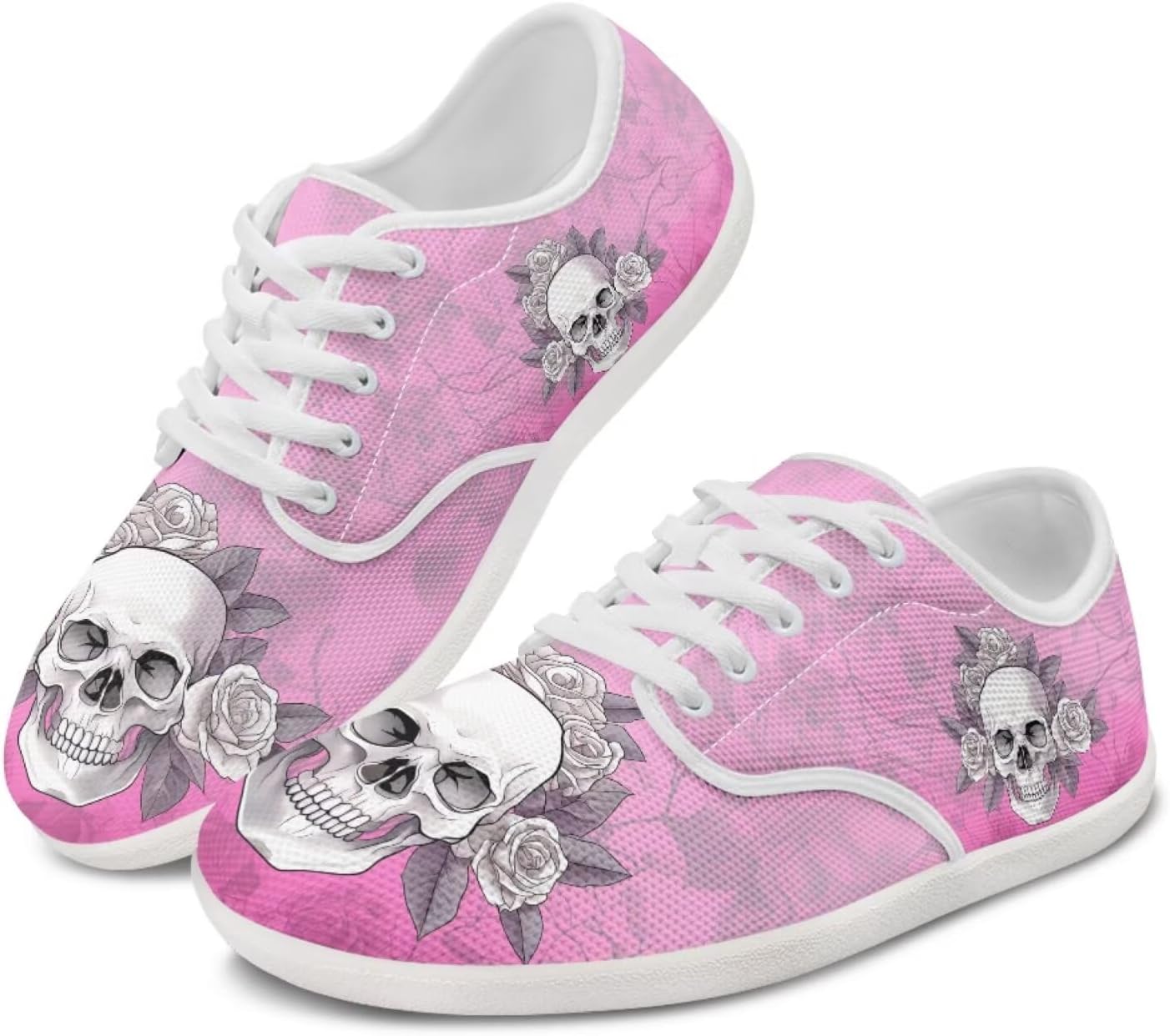 

Кроссовки Skull Barefoot для мужчин и женщин с широким носком, нулевая посадка, минималистичные, дышащие, без шнурков Pointodoor, Skull Floral