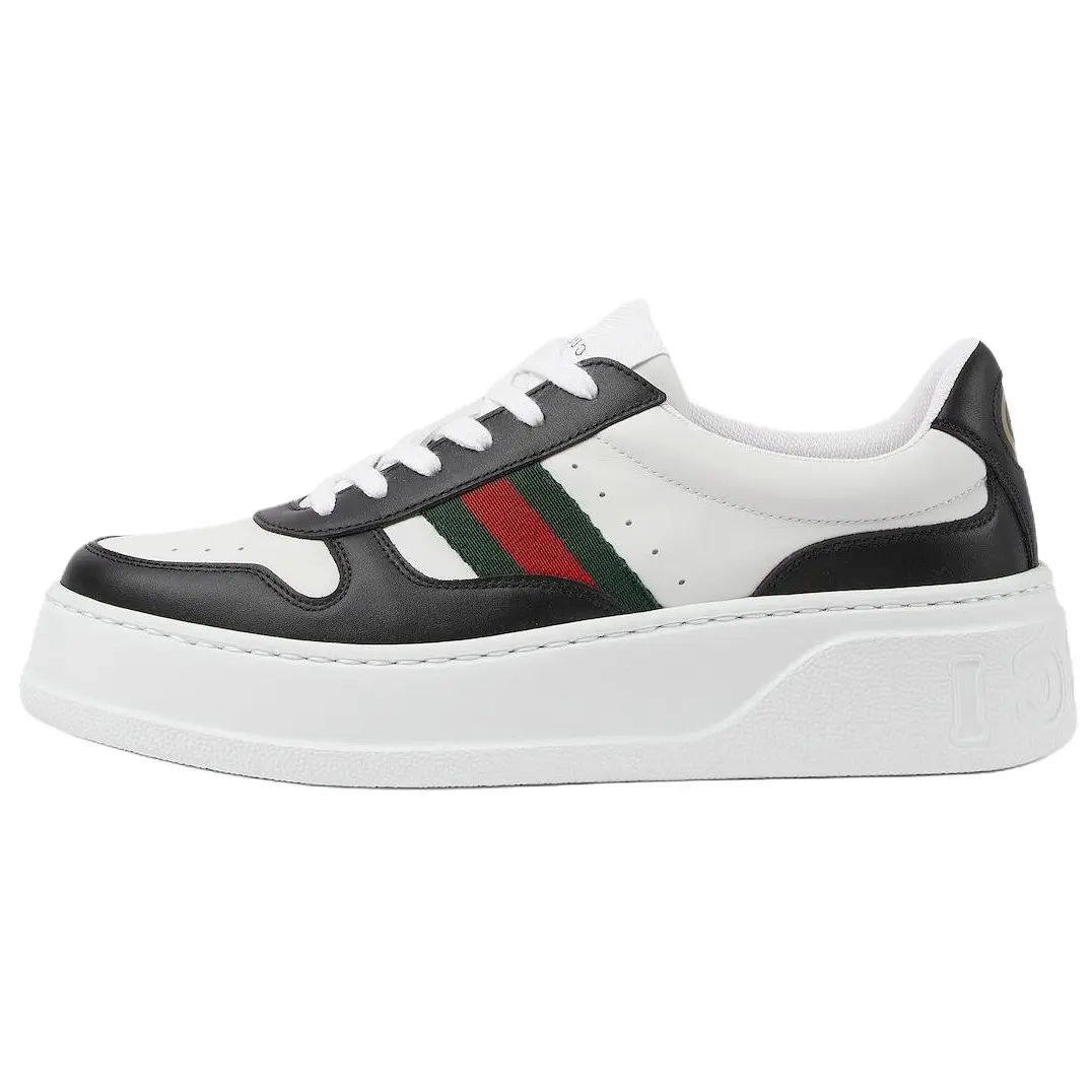 GUCCI Женские низкие скейтерские кроссовки 5 см black