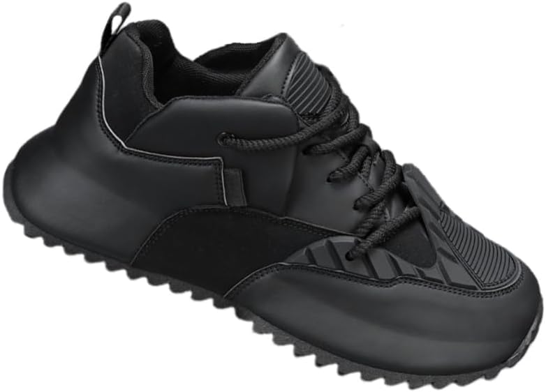 

Мужские дышащие сверхлегкие повседневные кроссовки Clolinde с толстой кожей, уличная мода, большой размер, черный