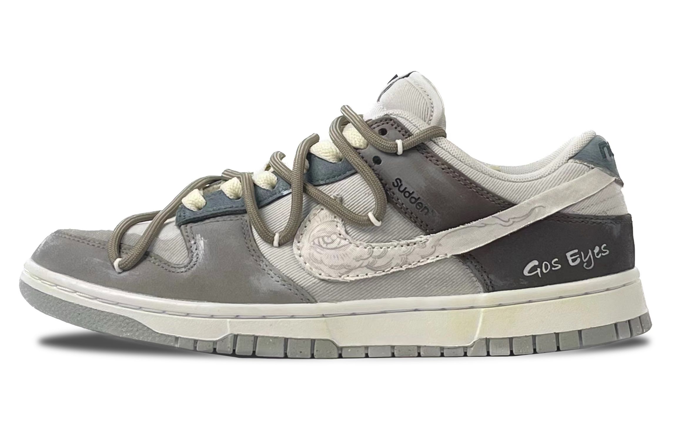 

Кроссовки Nike Dunk Skateboarding Shoes Women's Low-top Gray, серый