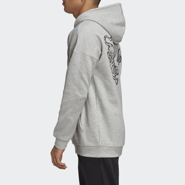 Толстовка Men's adidas TIGER OH Printing Gray, серый — фото 4