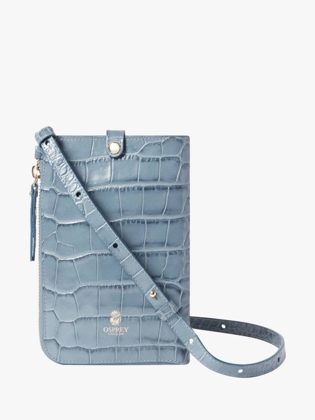 

Кожаная сумка для телефона Wentworth OSPREY LONDON, Smoke Blue