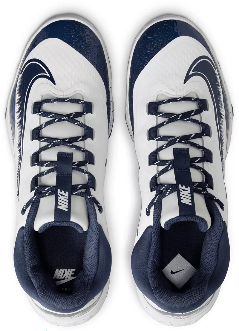 Мужские бейсбольные бутсы Nike Alpha Huarache Elite 4 MCS, цвет White/Midnight Navy — фото 2