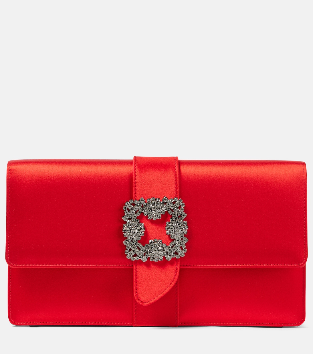 

Капри декорированный атласный клатч Manolo Blahnik, 6208 Bred