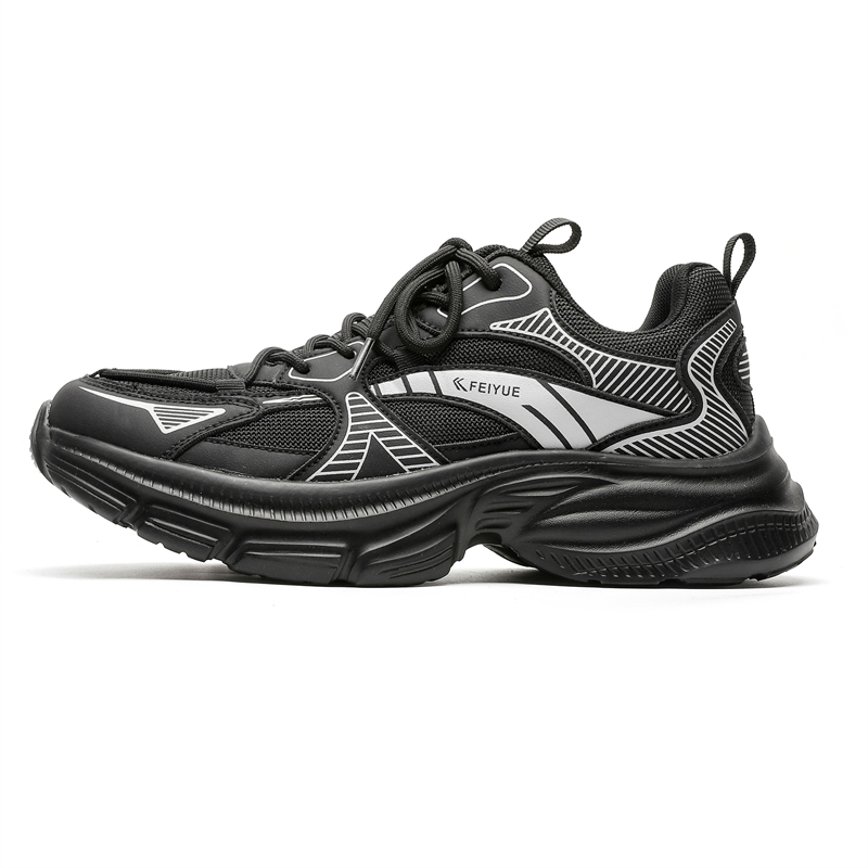 

Feiyue Износостойкие противоскользящие низкие массивные кроссовки мужские черные