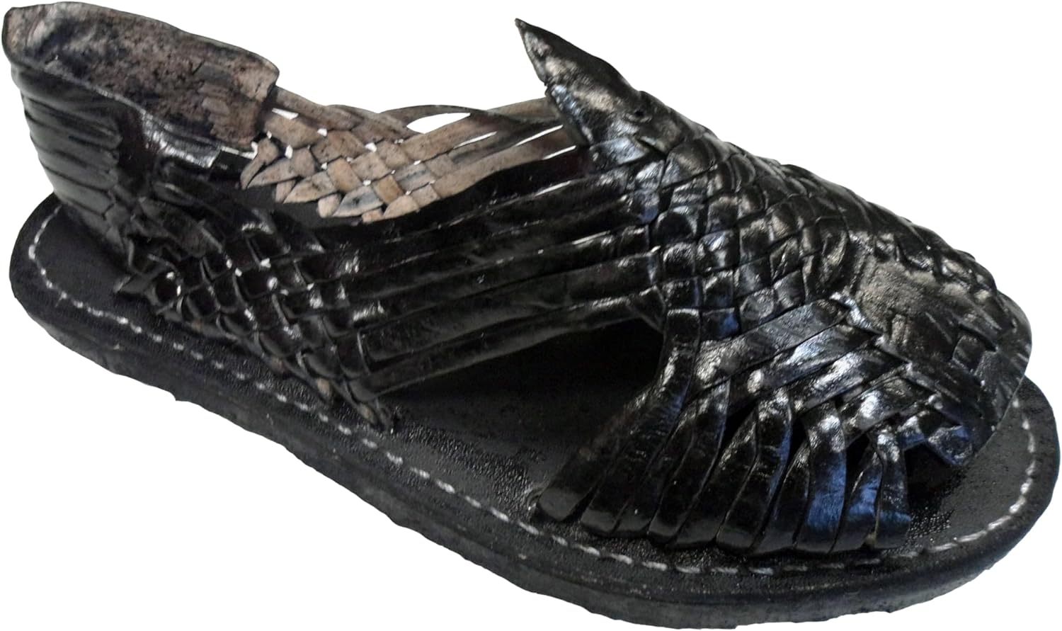 

Мужские сандалии Huarache Pachuco из натуральной кожи, черного цвета. Мексиканские сандалии Handmade, черный