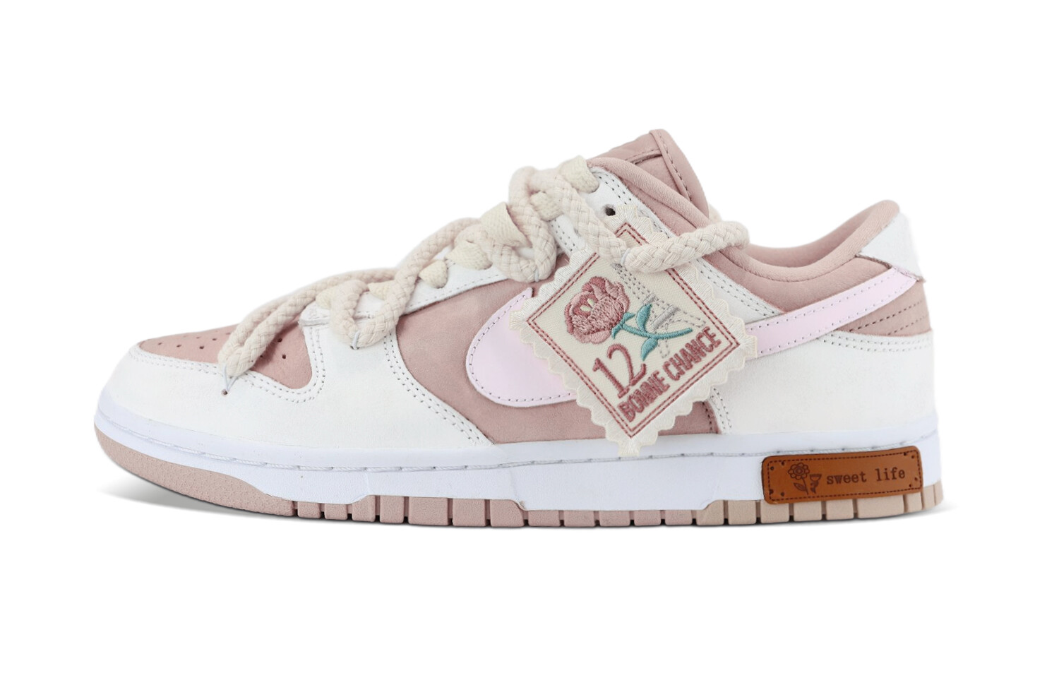 

Кроссовки Nike Dunk Skateboard Shoes Women's Low-Top White Pink