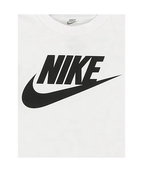 Детская футболка NIKE с логотипом, хлопковая, белая — фото 3