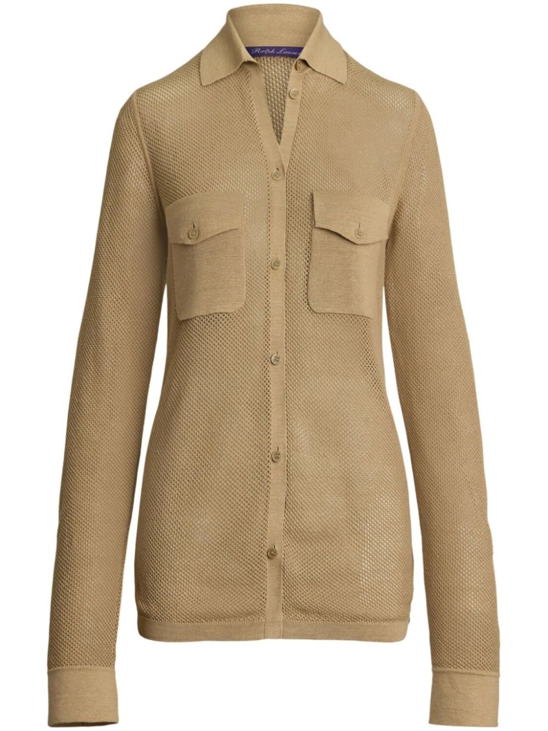 

Сетчатая рубашка Ralph Lauren Collection, нейтральный цвет