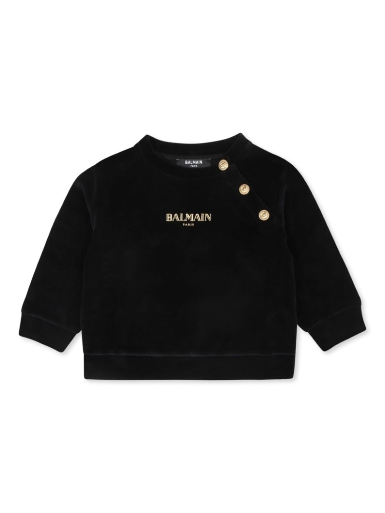 

Balmain Kids толстовка с вышитым логотипом, черный