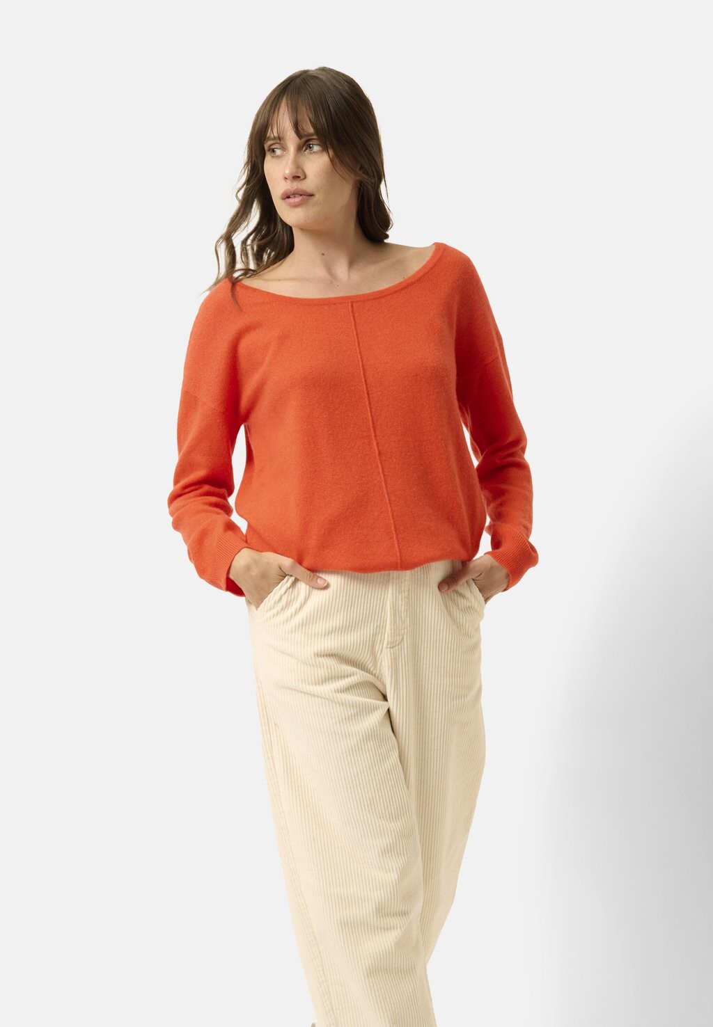 

Джемпер COL ROND Just Cashmere, оранжевый