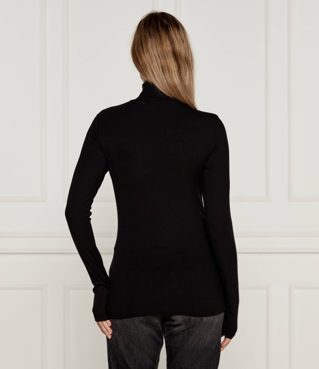 Блуза Calvin Klein Slim Fit, черный — фото 3