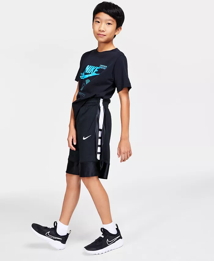 Элитные баскетбольные шорты Big Boys Dri-FIT Nike, черный — фото 3