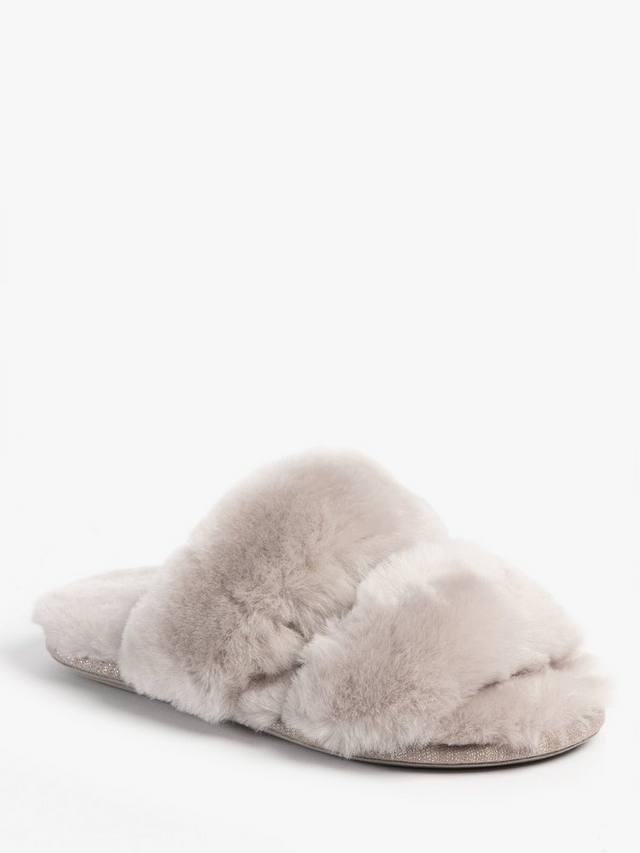 Женские тапочки-шлёпанцы Poppy из овчины Just Sheepskin, Dove — фото 4