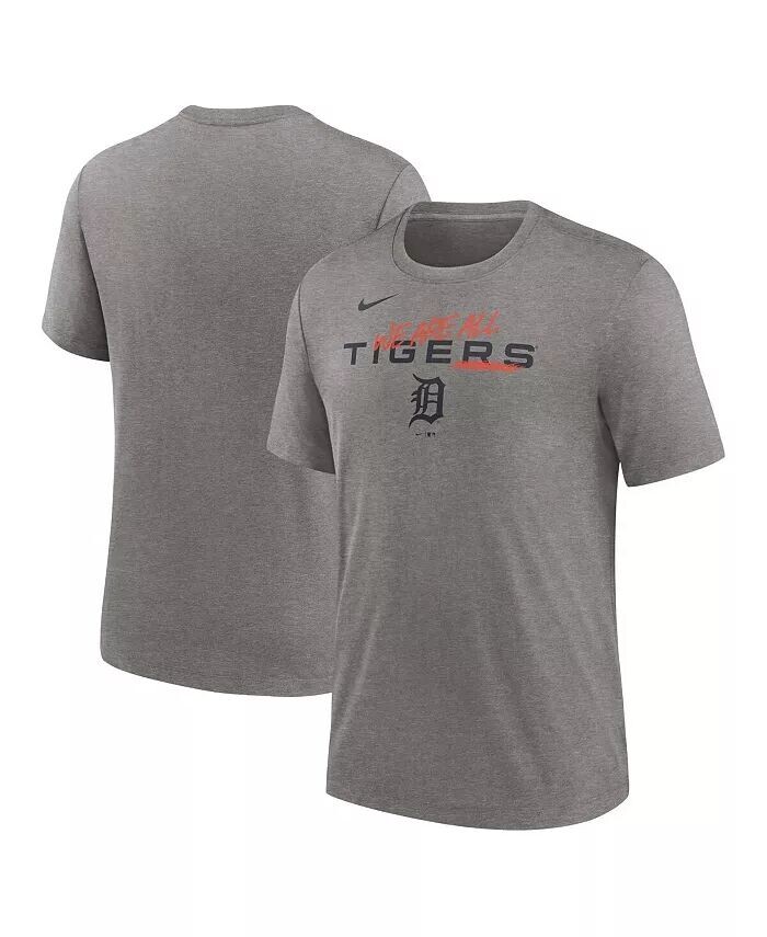 

Футболка мужская Heather Charcoal Detroit Tigers We Are All Tri-Blend Nike