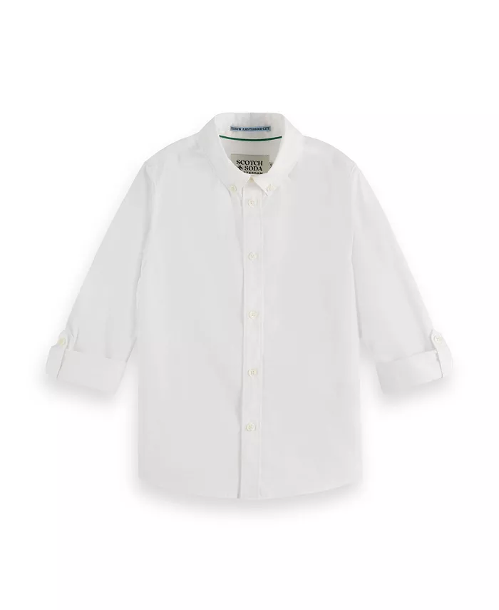 

Детская и подростковая праздничная рубашка с длинным рукавом в стиле "добби" SCOTCH & SODA