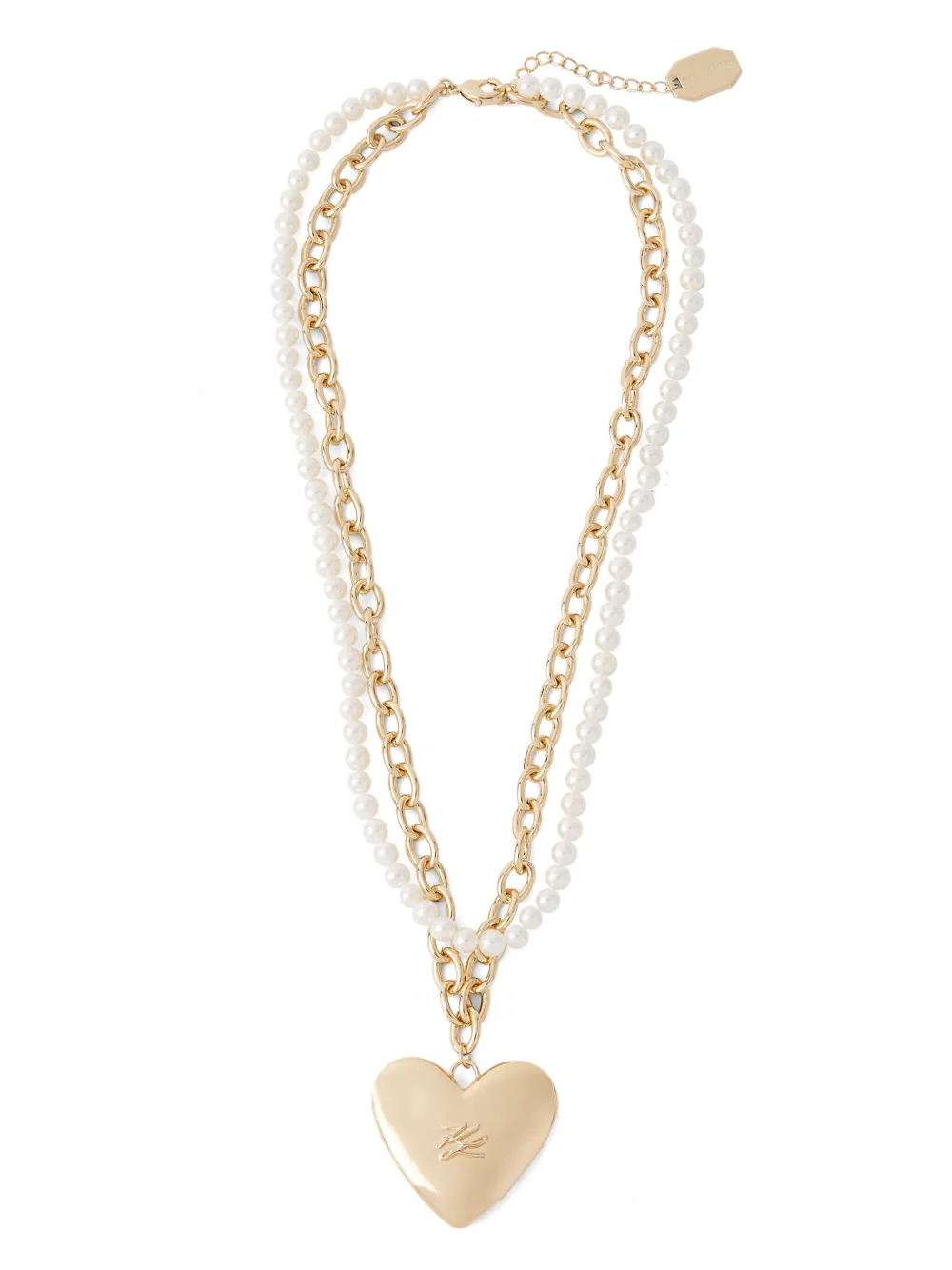 

Жемчужное колье Autograph Heart KARL LAGERFELD, золотой