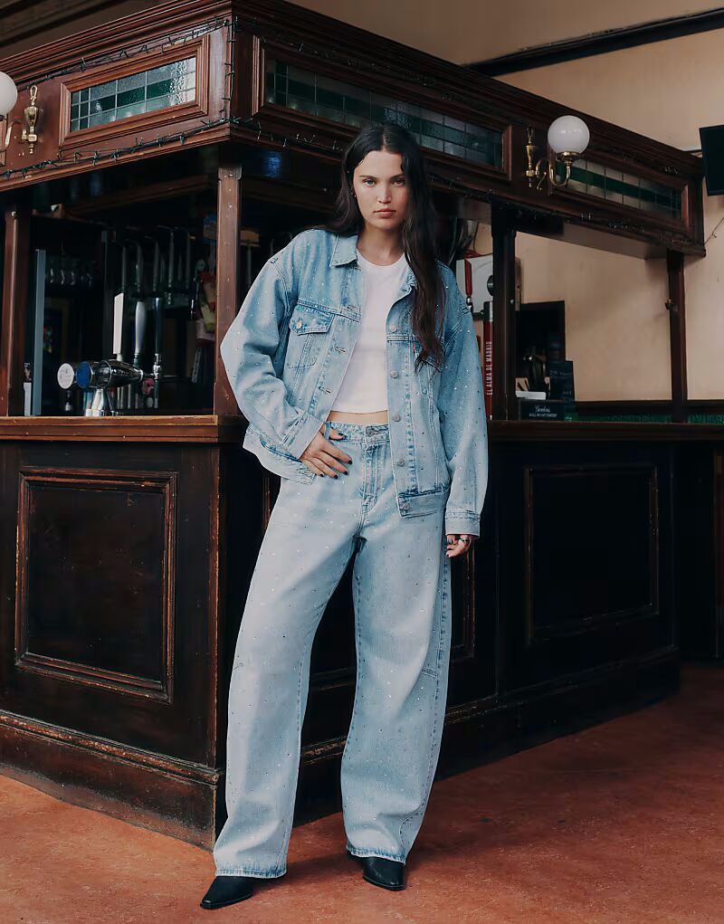 

Украшенная джинсовая куртка в стиле 90-х синего цвета Levi'S