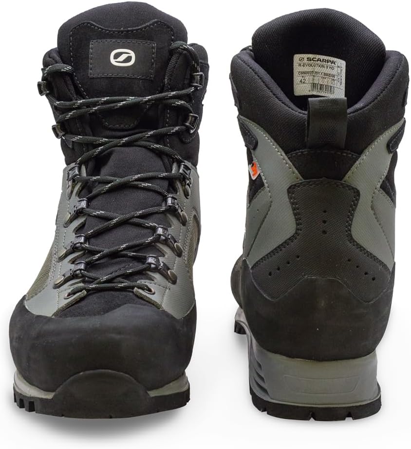Ботинки SCARPA R-Evolution 8 HD - Легкие водонепроницаемые походные ботинки для треккинга, гидов и охоты, черный/серый — фото 4