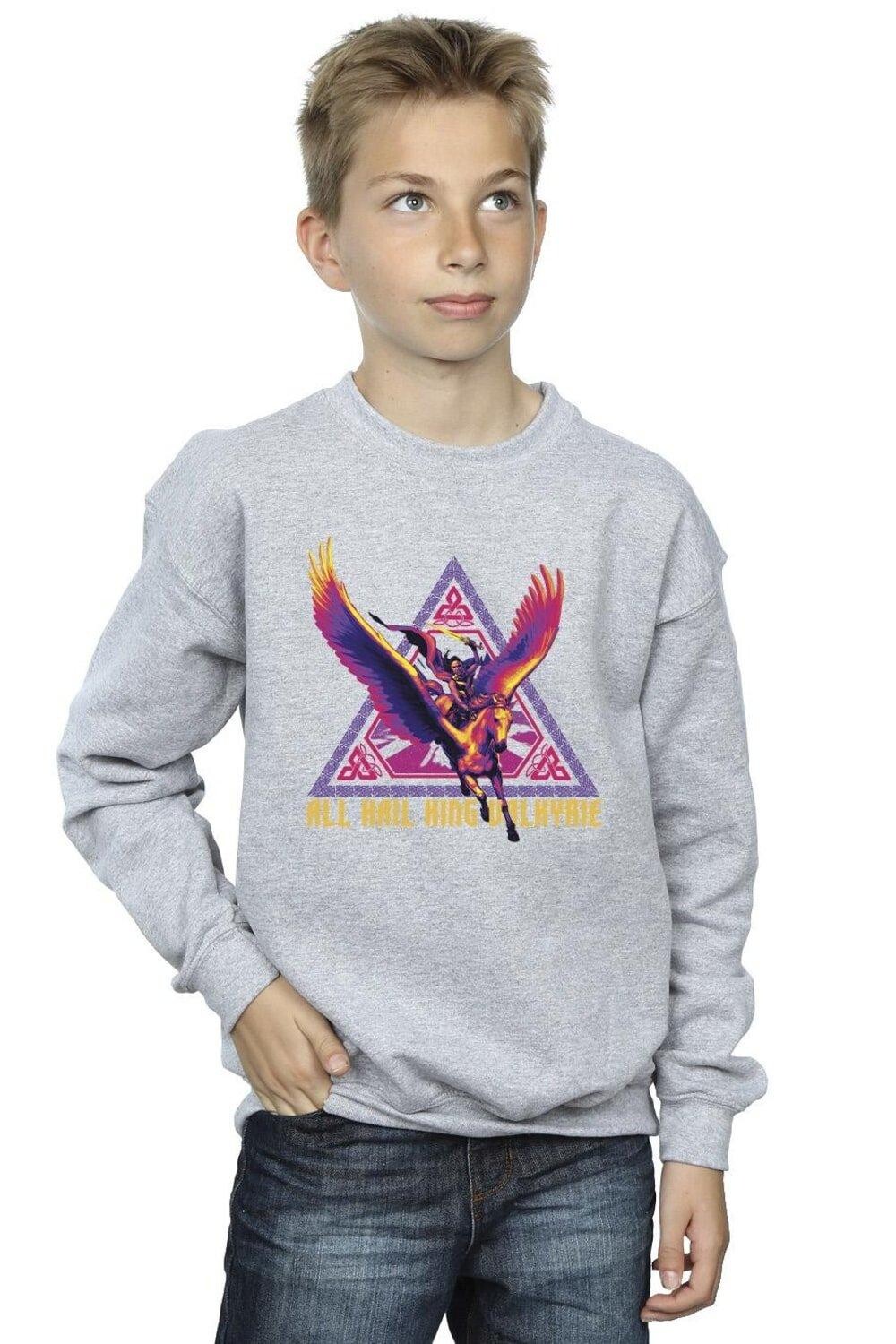 

Толстовка Thor Love And Thunder All Hail Valkyrie Marvel, серый