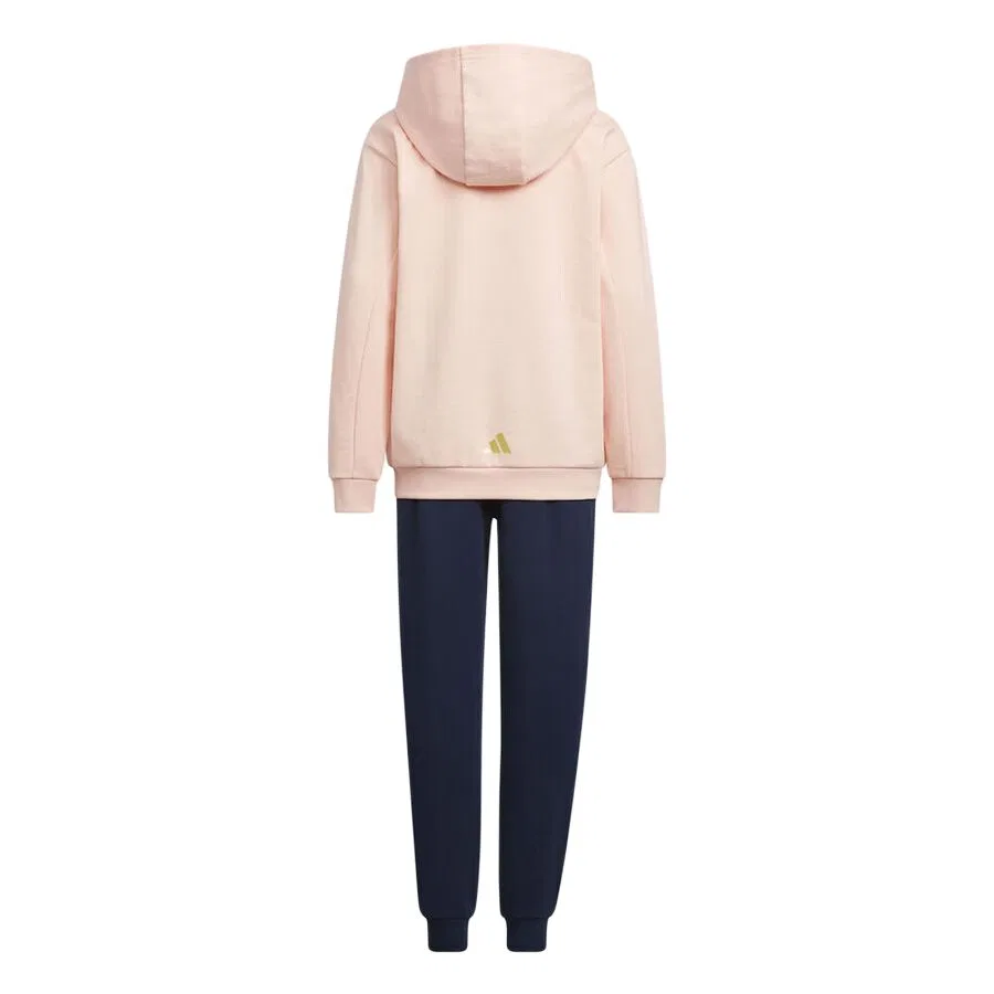 Детская спортивная толстовка с капюшоном Adidas, Light Pink/Navy Blue — фото 3