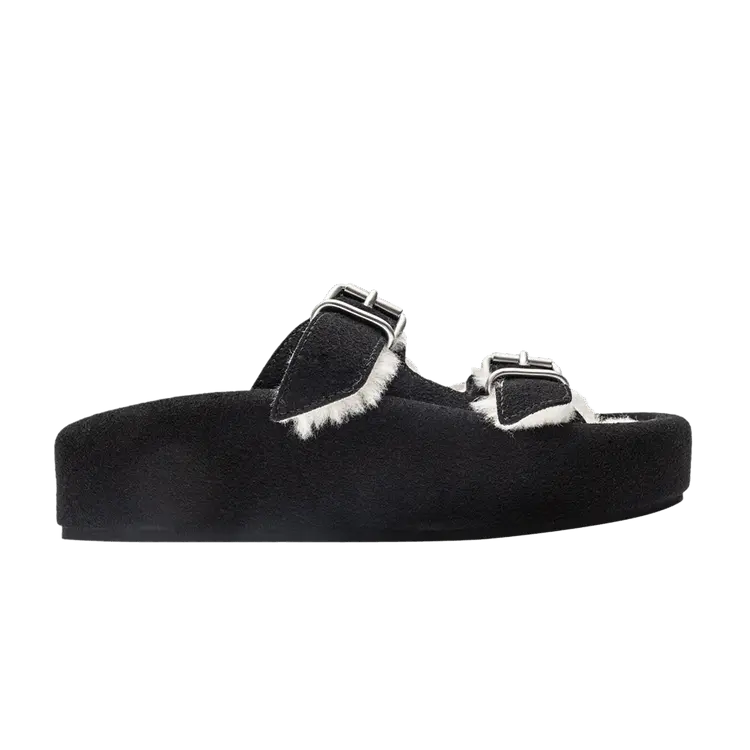 Сандалии MM6 Maison Margiela Wmns Shearling Sandal Black, черный