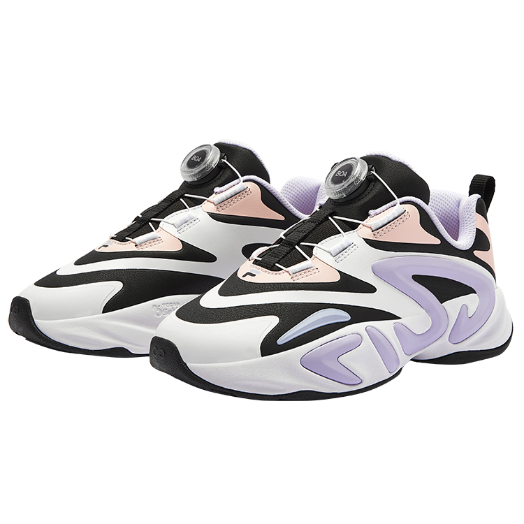 FILA KIDS Детские кроссовки BOA с противоскользящей подошвой, износостойкие, черные/белые — фото 3