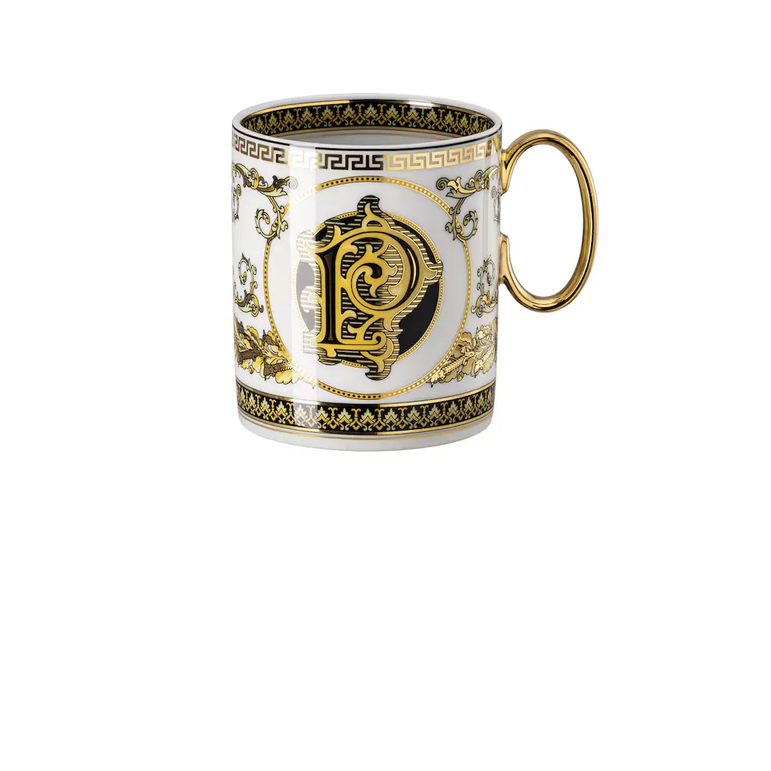 

Кружка Virtus Alphabet P Versace, белый/черный