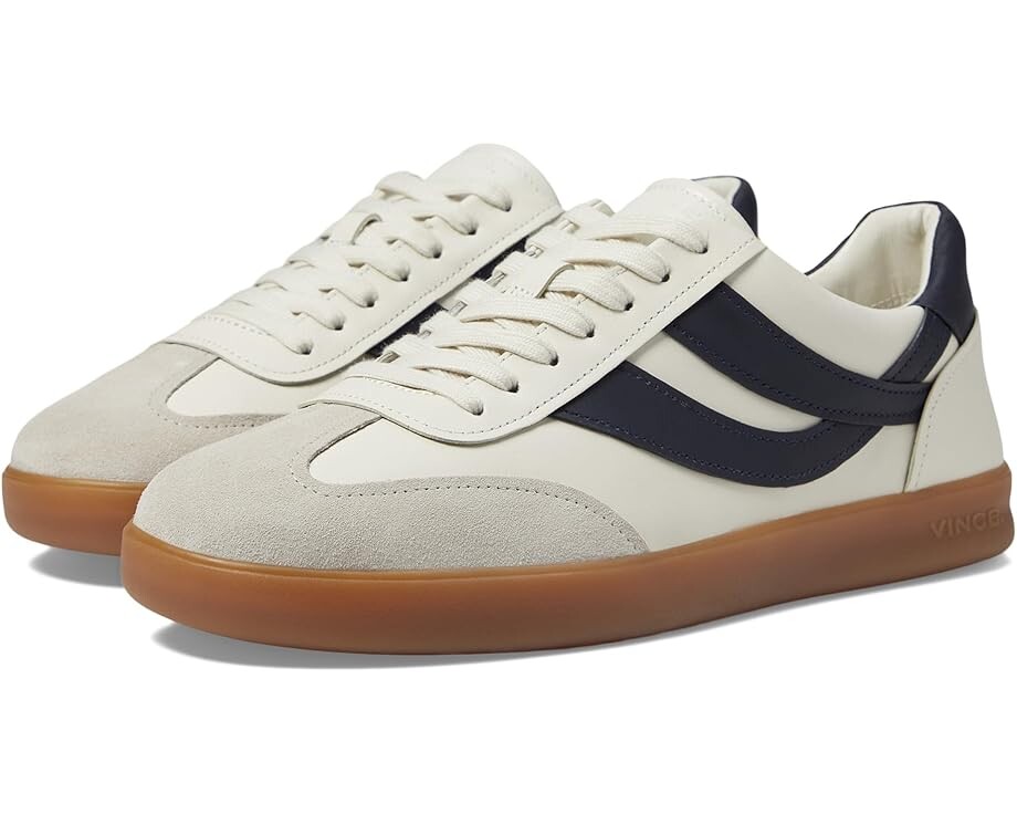 

Кроссовки Vince Oasis-M Lace-Up Retro Sneakers, цвет Foam White/Night Blue Leather