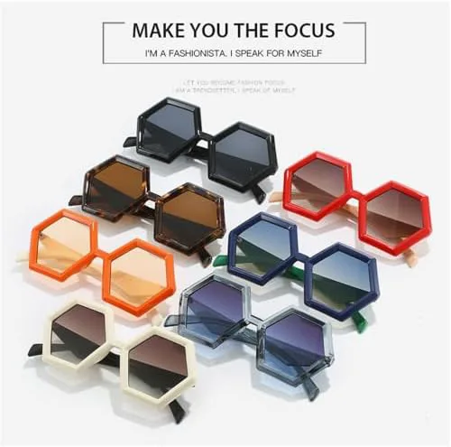 

Винтажные шестиугольные солнцезащитные очки 2027 года для женщин, многоугольные солнцезащитные очки с защитой от УФ-излучения UV400 для мужчин MTZJH, Green