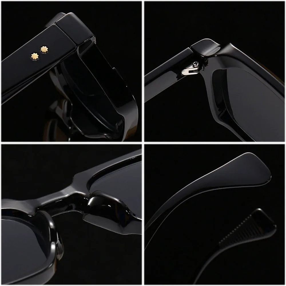 

Популярные модные квадратные женские солнцезащитные очки в винтажном панк-стиле, градиентные очки для мужчин, солнцезащитные очки с заклепками SKFGNX, Green Green