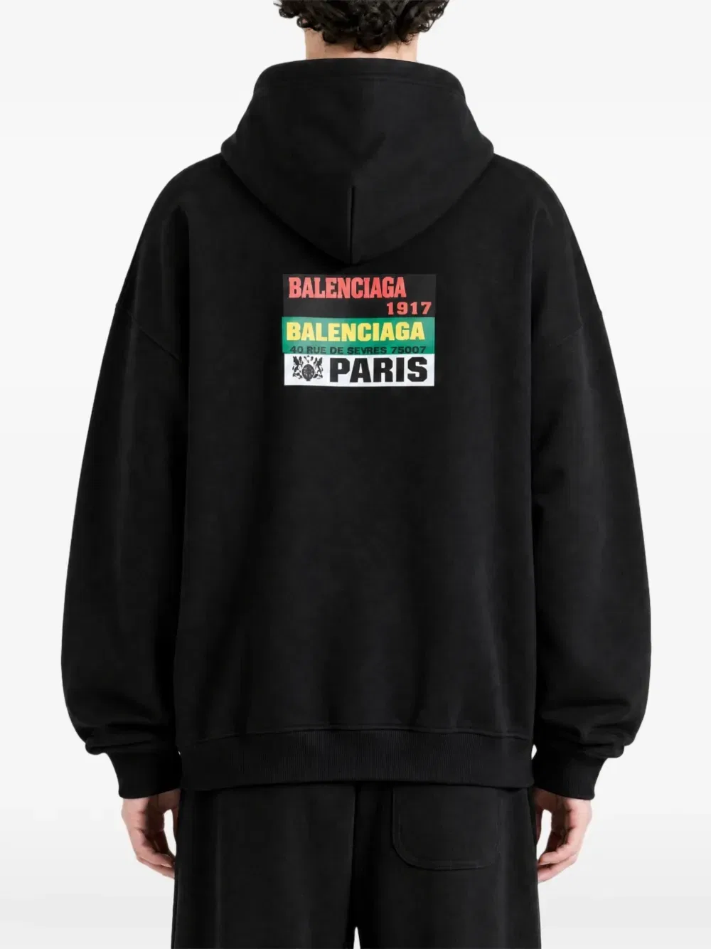 Худи из хлопка с логотипом BALENCIAGA, черный — фото 4