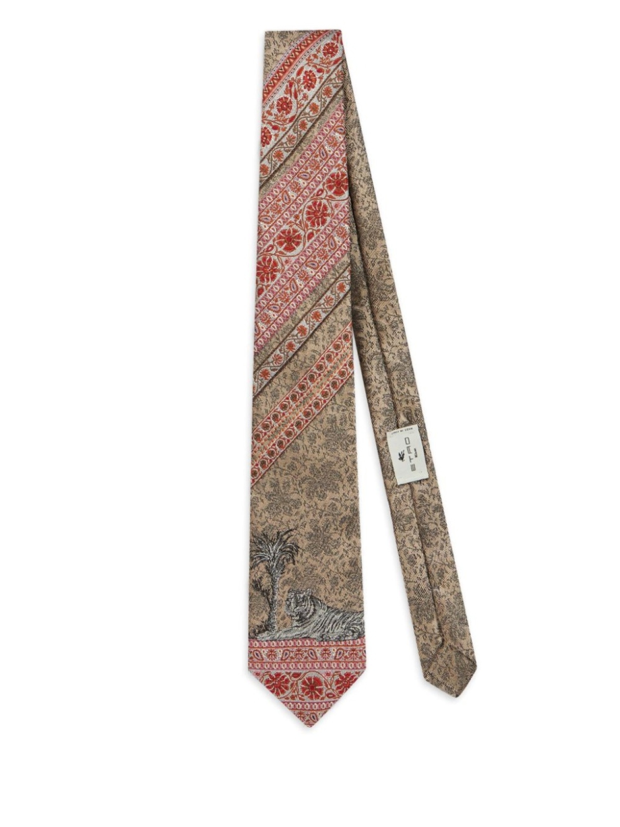 

ETRO жаккардовый галстук с узором пейсли, красный