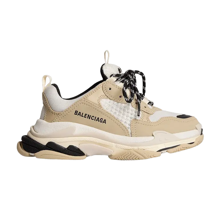

Кроссовки Balenciaga Triple S Sneaker Kids Beige Black, кремовый