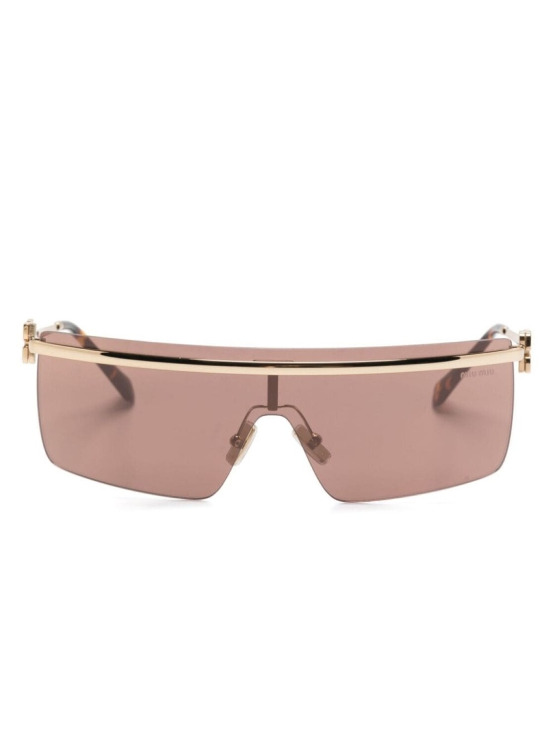 

Защитная оправа Солнцезащитные очки Miu Miu Eyewear, золотистый