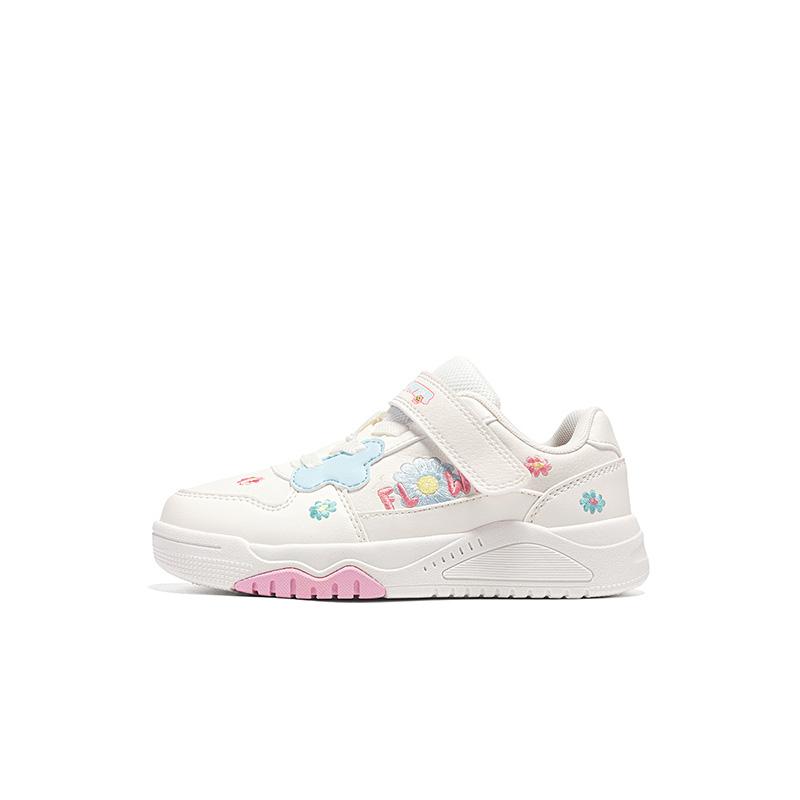 

XTEP Детские кроссовки для скейтбординга Fun Kids, износостойкие, дышащие, с низким верхом, белые, для детей от 3 до 7 лет