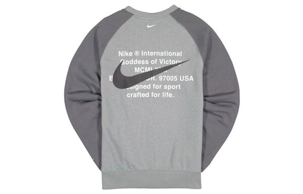 Толстовка Men's Nike Casual Round Neck Long Sleeves Gray, серый — фото 2